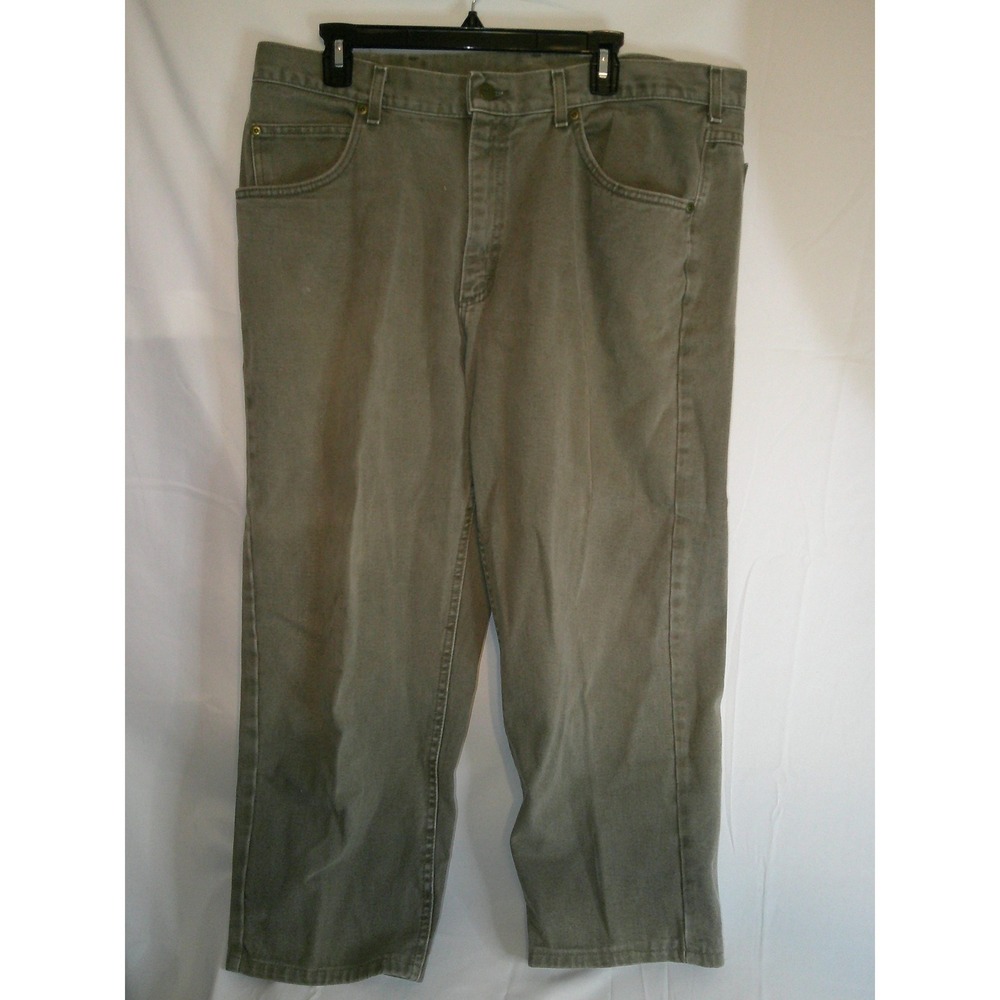 LL Bean Mens Olive Green Pants Relaxed Fit Casual Utility Workwear 41x27
